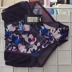 NEW Sculptresse by Panache Arianna Deep Brief Panty 10272 Damson Floral Print